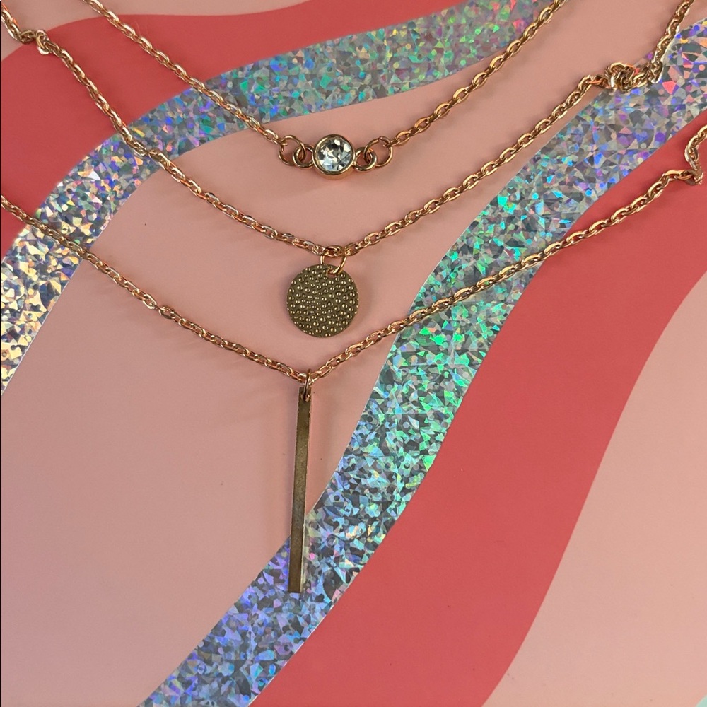 Gold Layered Necklace Set